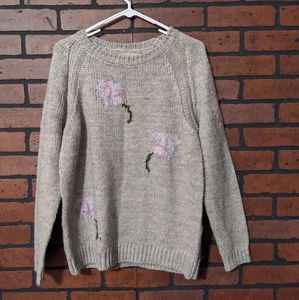 Philosophy Floral Knit Sweater